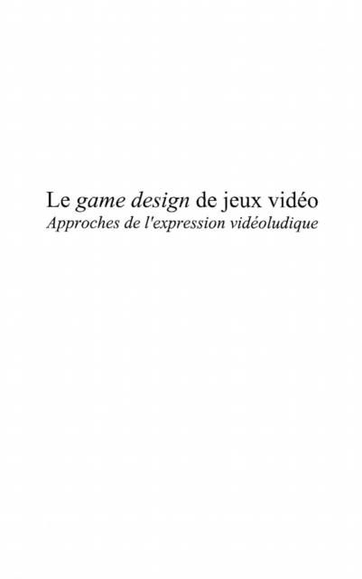 Produktbild: Game: design de jeux video