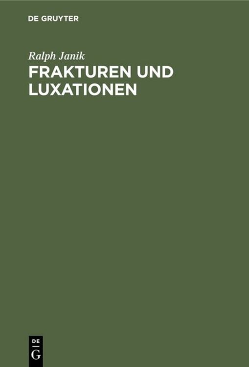 Produktbild: Frakturen und Luxationen