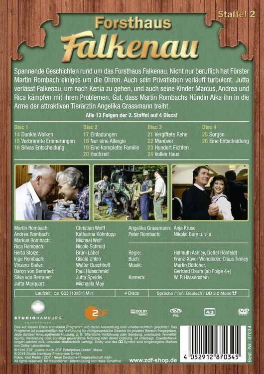 Produktbild: Forsthaus Falkenau - Staffel 2 [4 DVDs]