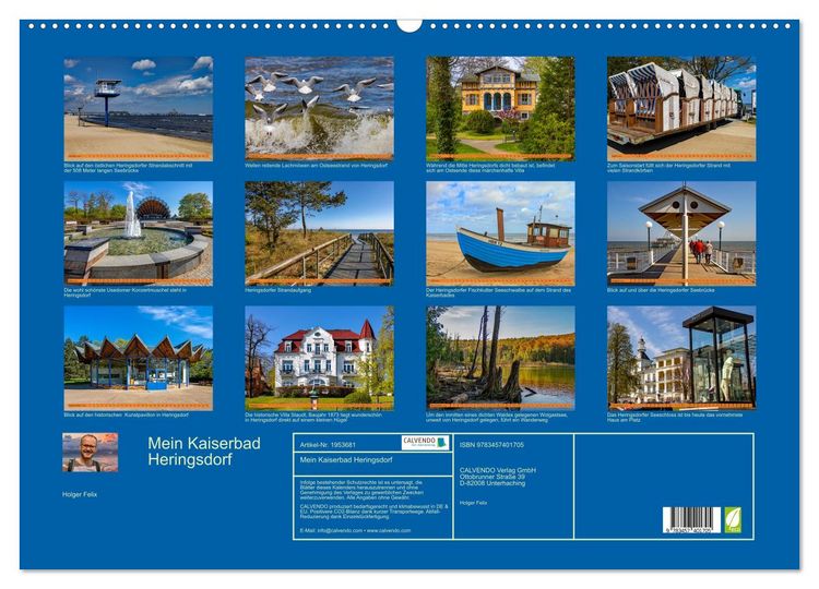 Produktbild: Mein Kaiserbad Heringsdorf (Wandkalender 2026 DIN A2 quer), CALVENDO Monatskalender