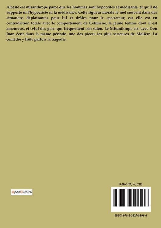 Produktbild: Le Misanthrope