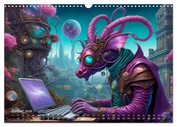 Produktbild: unm&ouml;gliche Traumwelten (Wandkalender 2026 DIN A3 quer), CALVENDO Monatskalender