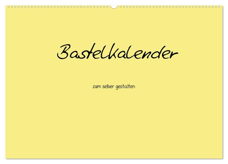 Produktbild: Bastelkalender - Gelb (Wandkalender 2026 DIN A2 quer), CALVENDO Monatskalender