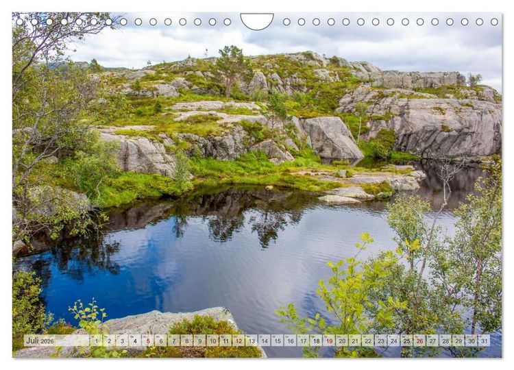 Produktbild: Fjorde & Felsen &ndash; Norwegens wilde Seele (Wandkalender 2026 DIN A4 quer), CALVENDO Monatskalender