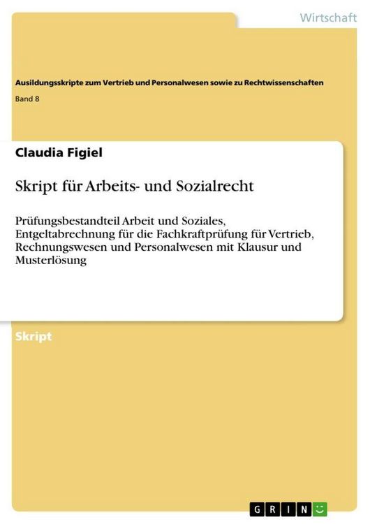 Produktbild: Skript f&uuml;r Arbeits- und Sozialrecht