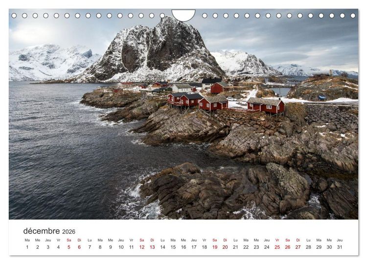 Produktbild: R&eacute;flexions dans les &icirc;les Lofoten (Calendrier mural 2026 DIN A4 vertical), CALVENDO calendrier mensuel
