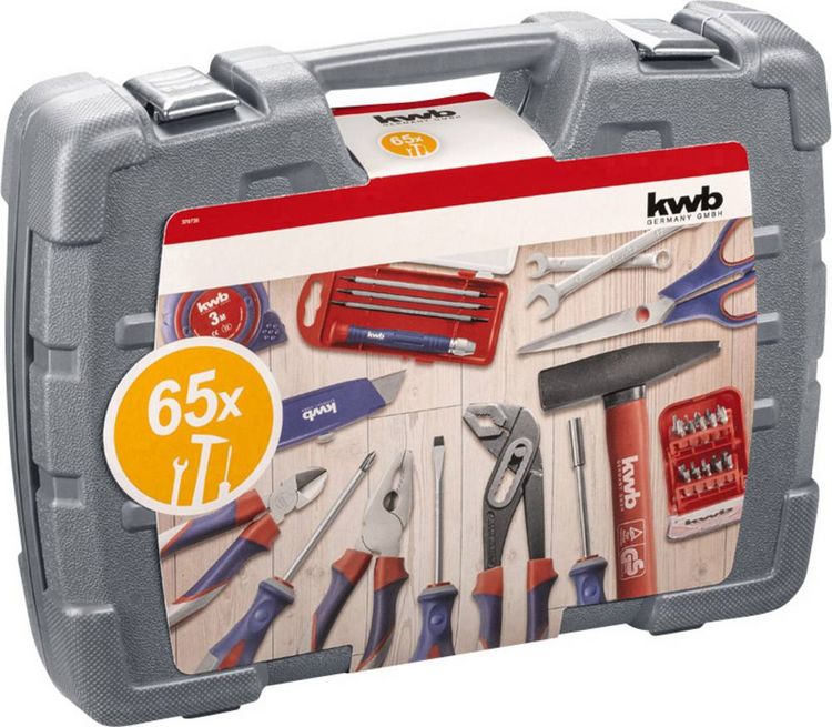 Produktbild: Kwb 370730 Werkzeugkoffer best&uuml;ckt 65teilig