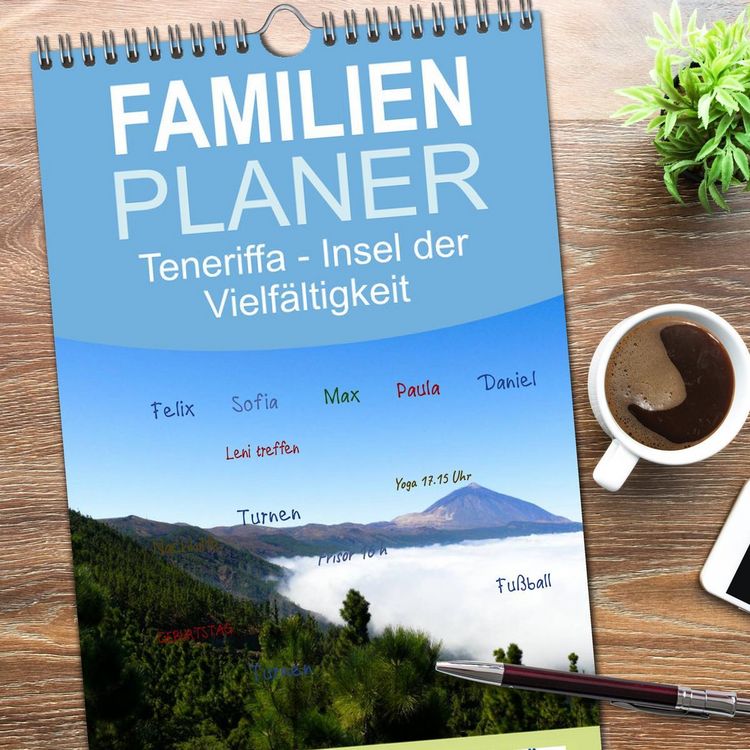 Produktbild: Familienplaner 2026 - Teneriffa - Insel der Vielf&auml;ltigkeit mit 5 Spalten (Wandkalender, 21 x 45 cm) CALVENDO