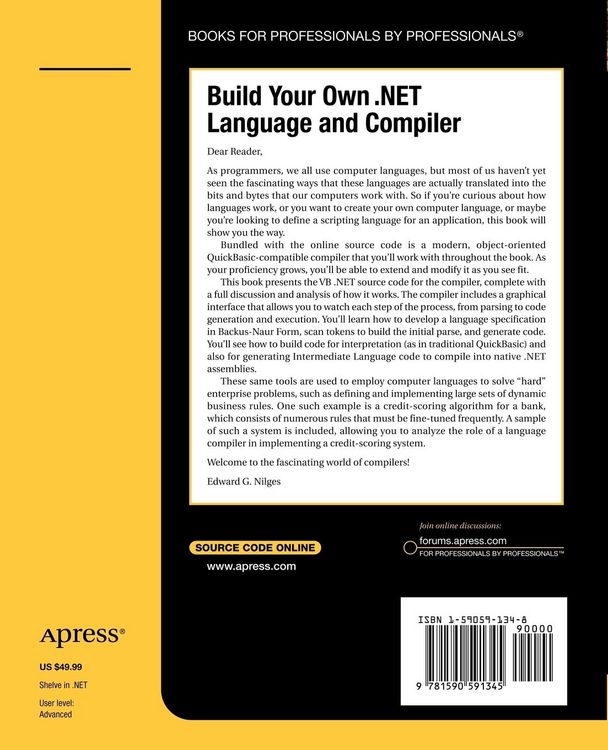 Produktbild: Build Your Own .NET Language and Compiler