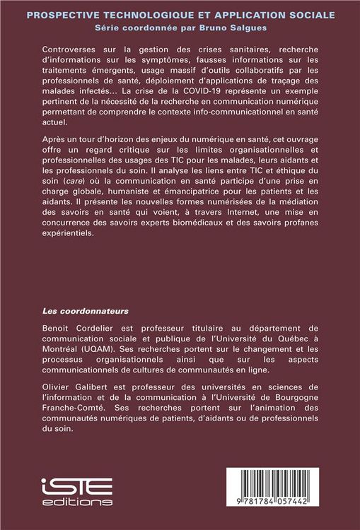 Produktbild: Cordelier, B: Communications num&eacute;riques en sant&eacute;