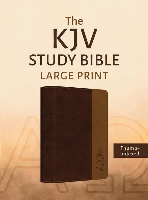 Produktbild: The KJV Study Bible, Large Print (Indexed) [Two-Tone Brown Alpha & Omega]