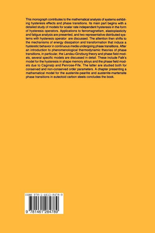 Produktbild: Hysteresis and Phase Transitions