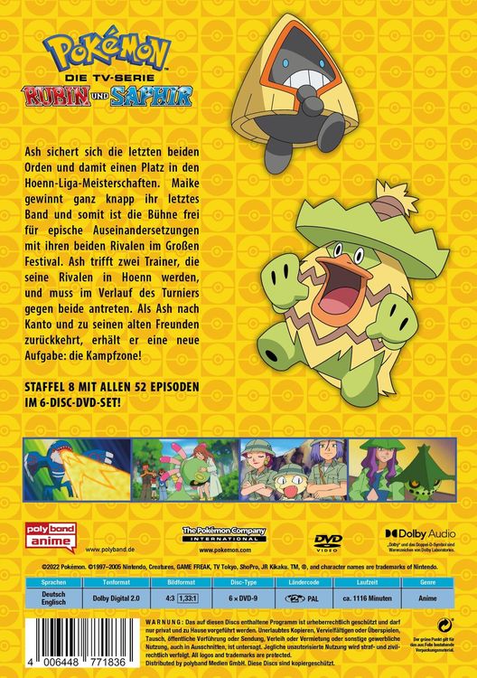 Produktbild: Pokémon - Die TV-Serie: Rubin und Saphir - Staffel 8 [6 DVDs]
