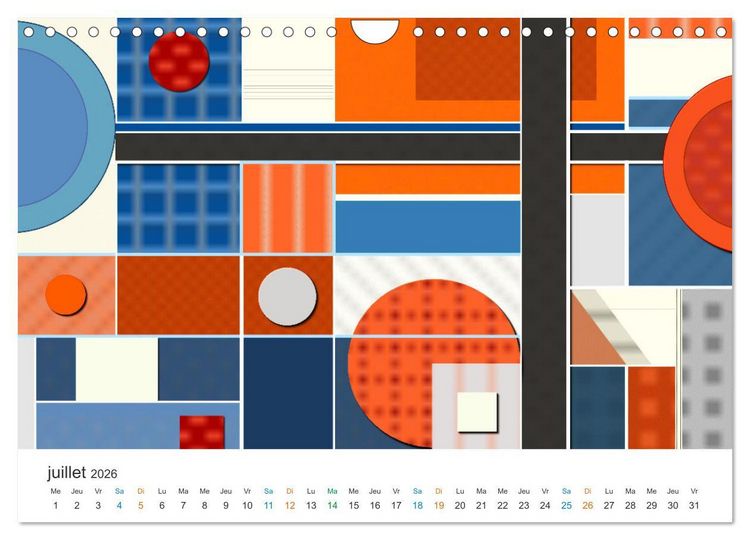 Produktbild: L'art abstrait aux mille facettes (Calendrier mural 2026 DIN A4 vertical), CALVENDO calendrier mensuel