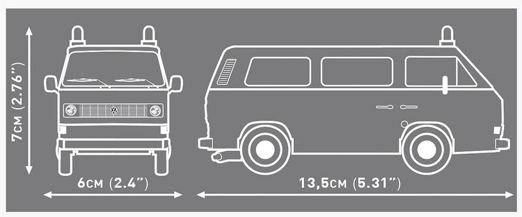 Produktbild: COBI 24635 - VW Volkswagen T3 Feuerwehr, Bausatz 1:35, 238 Klemmbausteine