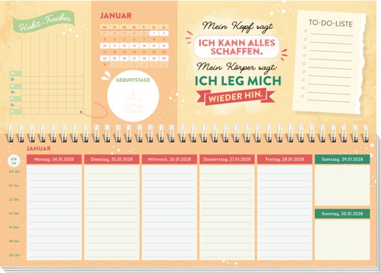 Produktbild: Tischkalender 2027 quer: Nutze den Tag! Es sei denn, er ist bl&ouml;d, dann nutze den n&auml;chsten