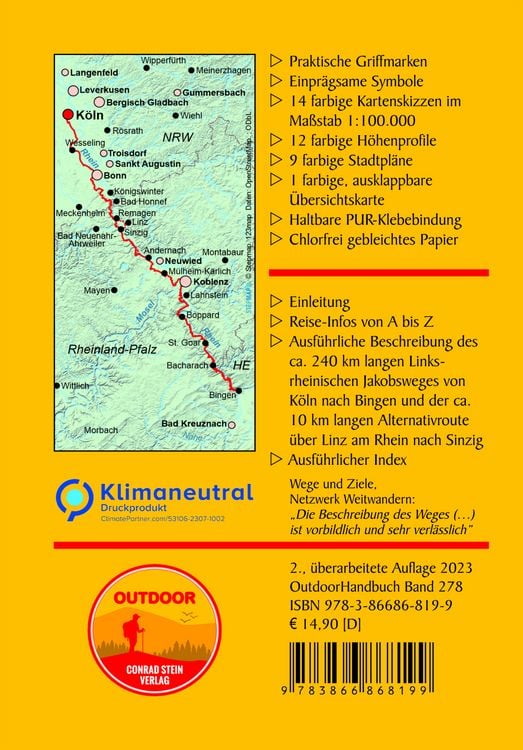 Produktbild: Linksrheinischer Jakobsweg von K&ouml;ln nach Bingen