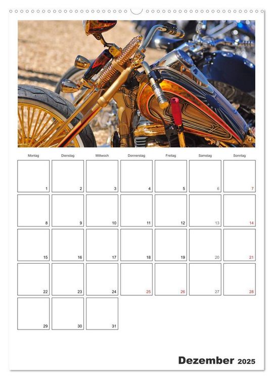 Produktbild: Best of Harley-Davidson Custom-Style 2025 (hochwertiger Premium Wandkalender 2025 DIN A2 hoch), Kunstdruck in Hochglanz