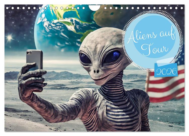 Produktbild: Aliens auf Tour (Wandkalender 2026 DIN A4 quer), CALVENDO Monatskalender