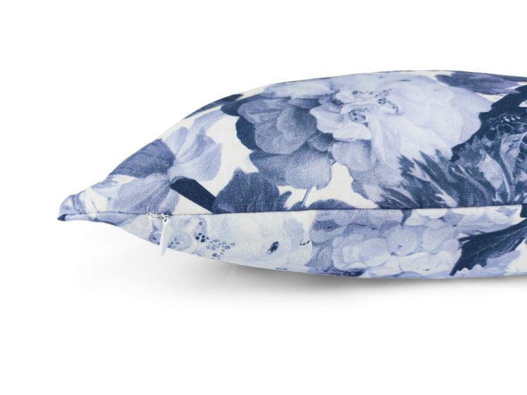 Produktbild: Dekokissen - Barock Blumen blau