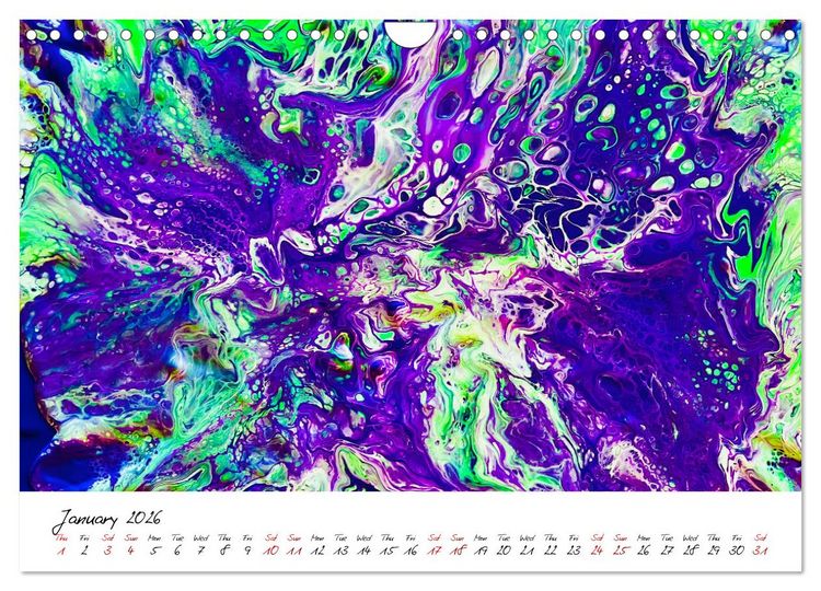Produktbild: Your abstract colourful year (Wall Calendar 2026 DIN A4 landscape), CALVENDO 12 Month Wall Calendar