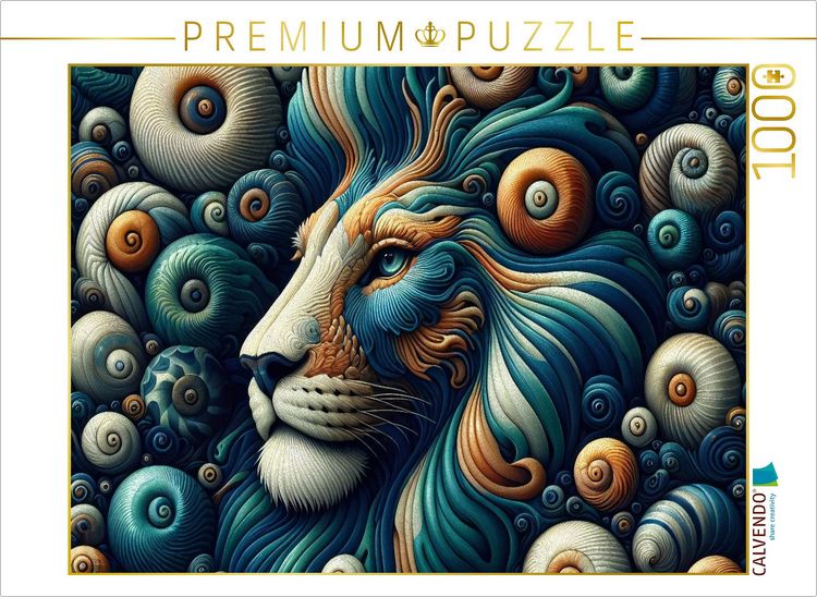 Produktbild: CALVENDO Puzzle Sternzeichen L&ouml;we im Spirallicht | 1000 Teile Lege-Gr&ouml;&szlig;e 64x48cm Foto-Puzzle f&uuml;r gl&uuml;ckliche Stunden