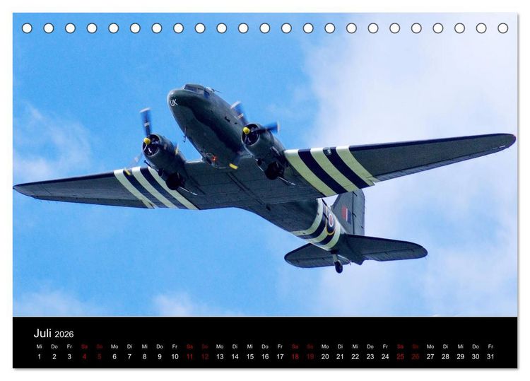 Produktbild: Oldtimer am Himmel (Tischkalender 2026 DIN A5 quer), CALVENDO Monatskalender
