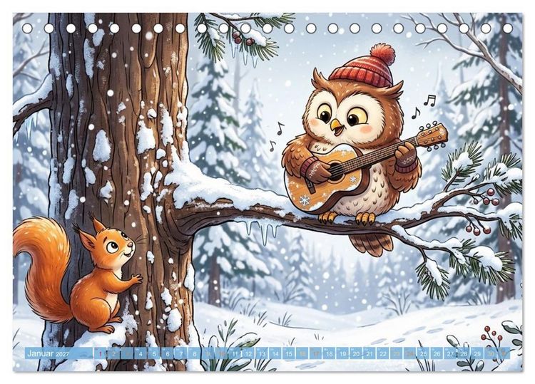 Produktbild: Tierisch musikalisch - Taktgef&uuml;hl mit Humor (Tischkalender 2027 DIN A5 quer), CALVENDO Monatskalender