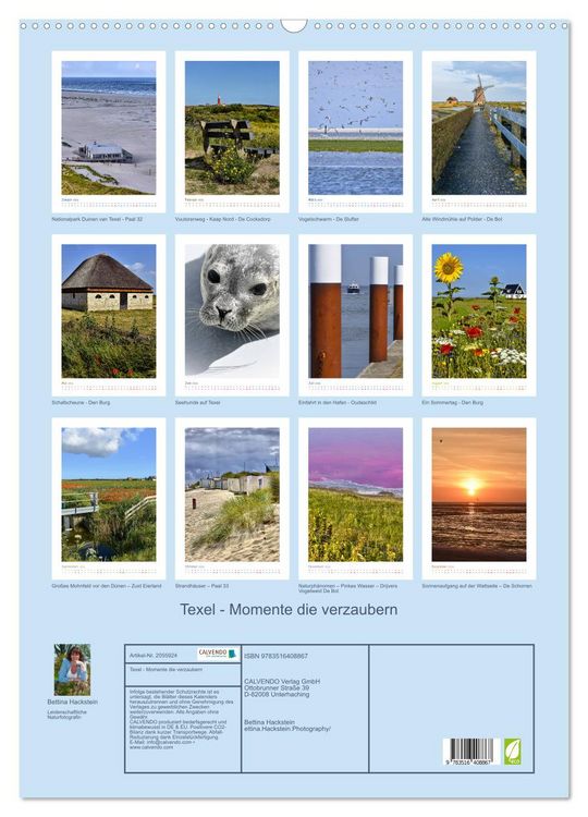 Produktbild: Texel - Momente die verzaubern (Wandkalender 2026 DIN A2 hoch), CALVENDO Monatskalender