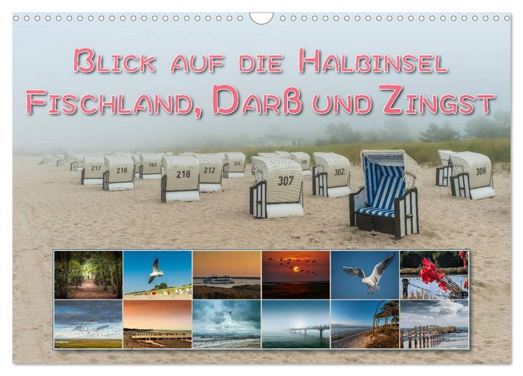 Produktbild: Blick auf die Halbinsel Fischland, Dar&szlig; und Zingst (Wandkalender 2026 DIN A3 quer), CALVENDO Monatskalender