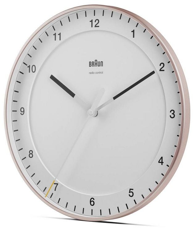 Produktbild: Braun 67110 Funk Wanduhr 330mm Pink, Wei&szlig;