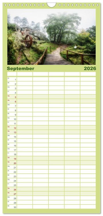 Produktbild: Familienplaner 2026 - Der Harz einfach magisch mit 5 Spalten (Wandkalender, 21 x 45 cm) CALVENDO