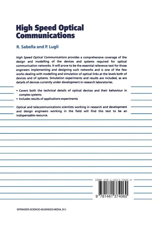 Produktbild: High Speed Optical Communications