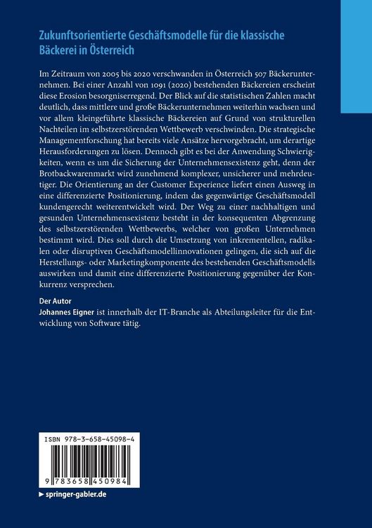 Produktbild: Zukunftsorientierte Gesch&auml;ftsmodelle f&uuml;r die klassische B&auml;ckerei in &Ouml;sterreich