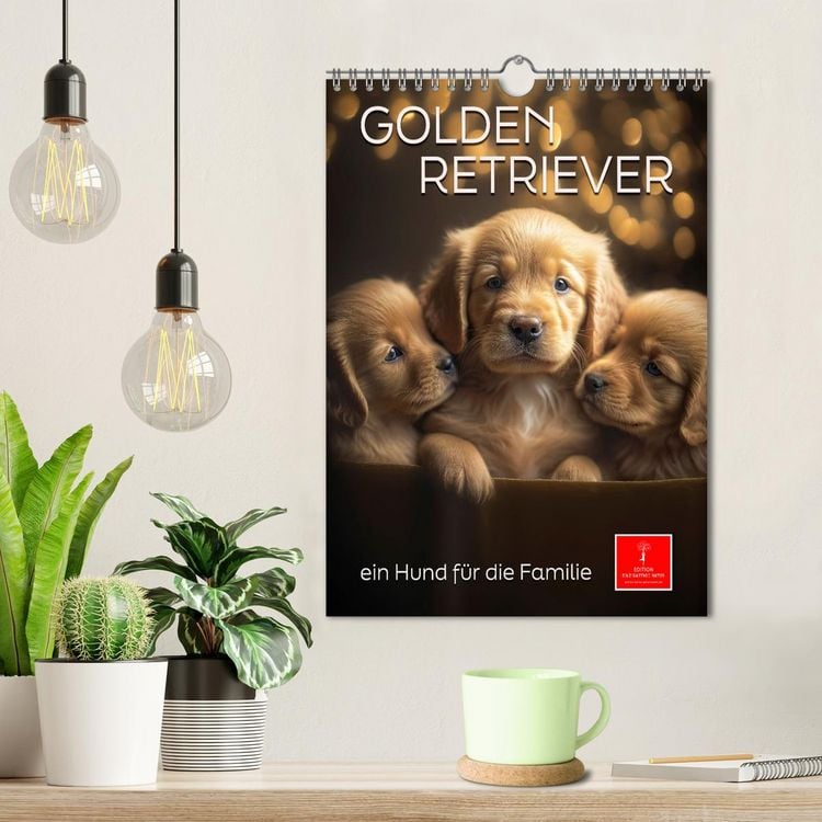 Produktbild: Golden Retriever - ein Hund f&uuml;r die Familie (Wandkalender 2026 DIN A4 hoch), CALVENDO Monatskalender