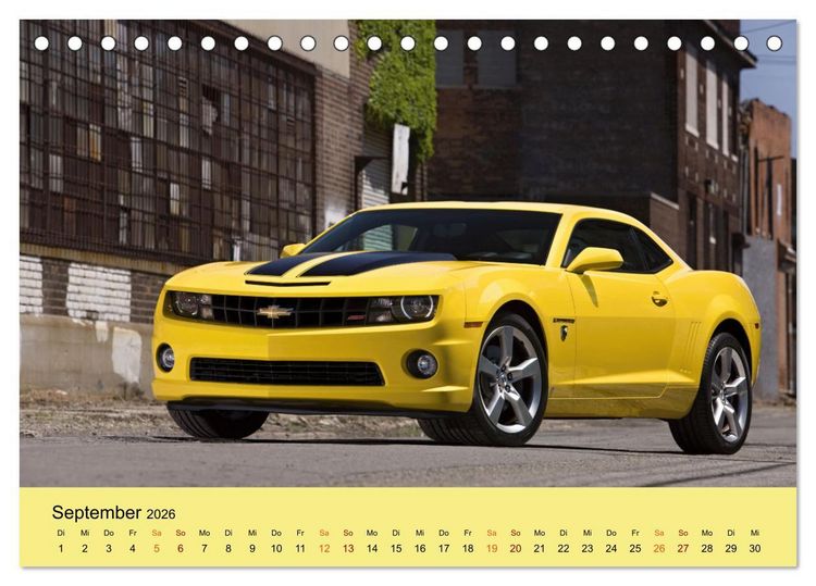 Produktbild: Supersportler mit viel PS (Tischkalender 2026 DIN A5 quer), CALVENDO Monatskalender