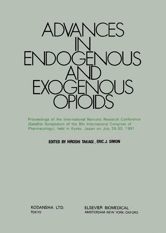 Produktbild: Advances in Endogenous and Exogenous Opioids