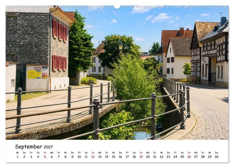 Produktbild: Eschborn Fachwerk und Finanzen (Wandkalender 2027 DIN A2 quer), CALVENDO Monatskalender