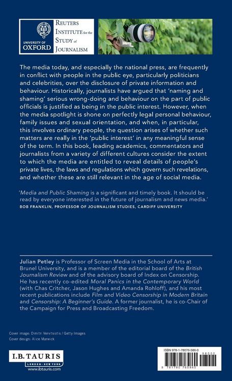 Produktbild: Media and Public Shaming Drawing the Boundaries of Disclosure