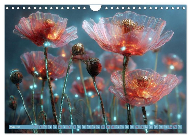 Produktbild: Luminous Garden. Wo Biologie und KI verschmelzen (Wandkalender 2027 DIN A4 quer), CALVENDO Monatskalender