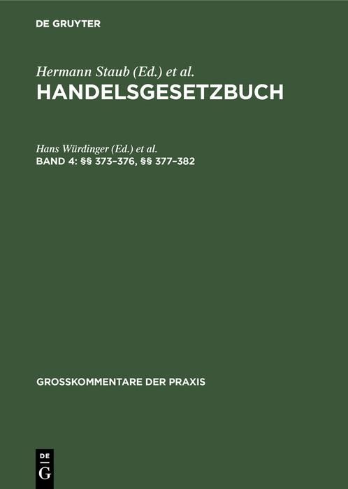 Produktbild: &sect;&sect; 373-376, &sect;&sect; 377-382