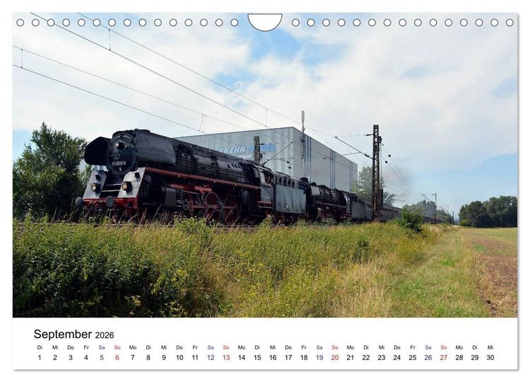 Produktbild: Feuer Wasser Kohle - Dampflokomotiven der Deutschen Reichsbahn (Wandkalender 2026 DIN A4 quer), CALVENDO Monatskalender