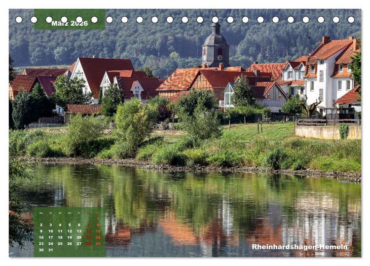 Produktbild: M&auml;rchenhaftes Weserbergland (Tischkalender 2026 DIN A5 quer), CALVENDO Monatskalender