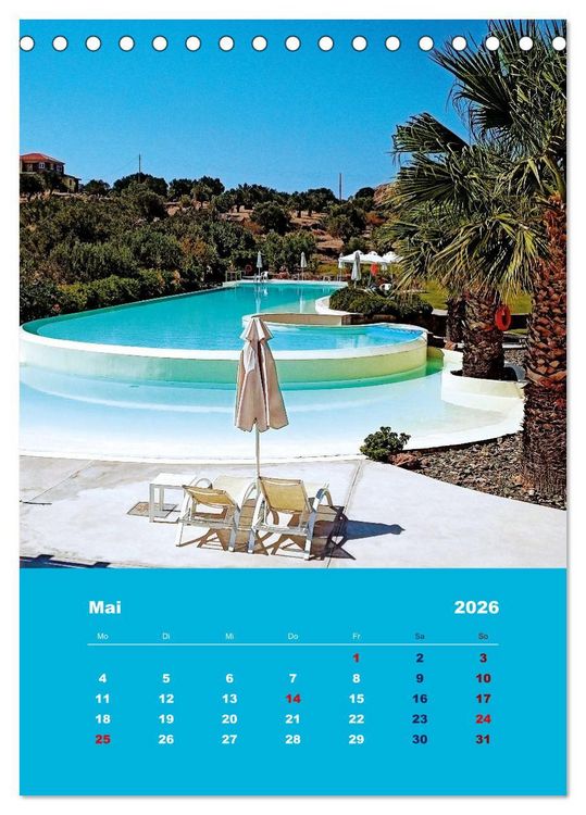 Produktbild: Entdecke die Sch&ouml;nheit der griechischen Insel Lesvos (Tischkalender 2026 DIN A5 hoch), CALVENDO Monatskalender