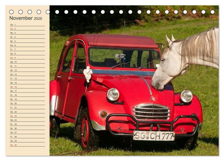 Produktbild: Citro&euml;n 2CV - Ente rot (Tischkalender 2025 DIN A5 quer), CALVENDO Monatskalender