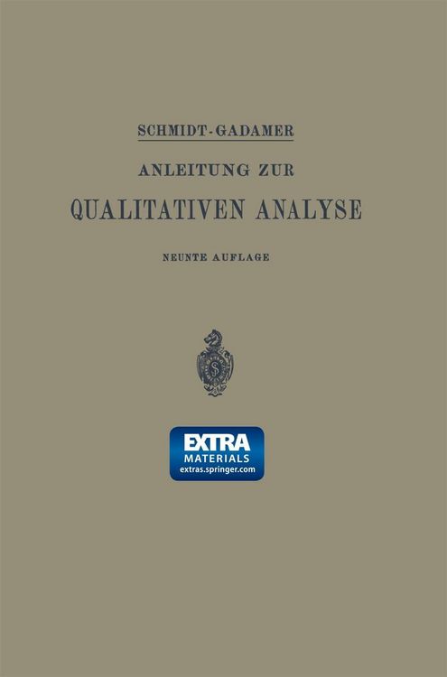 Produktbild: Anleitung zur Qualitativen Analyse