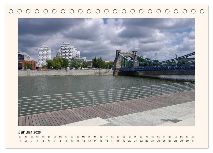 Produktbild: Breslau - Schlesiens Herz an der Oder (Tischkalender 2026 DIN A5 quer), CALVENDO Monatskalender