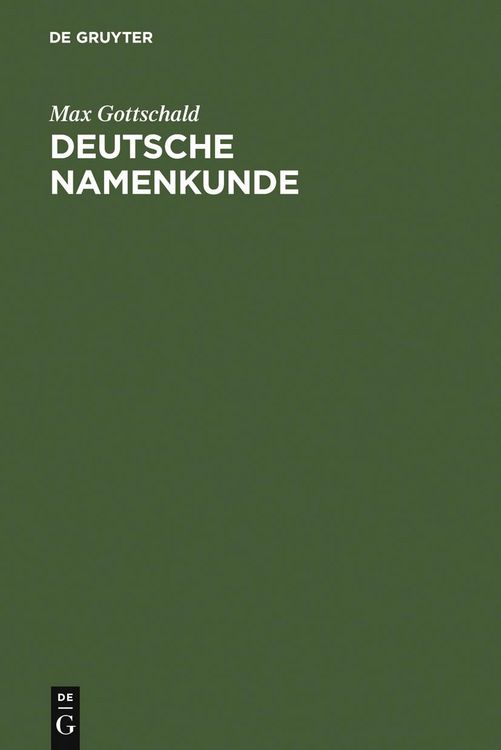Produktbild: Deutsche Namenkunde