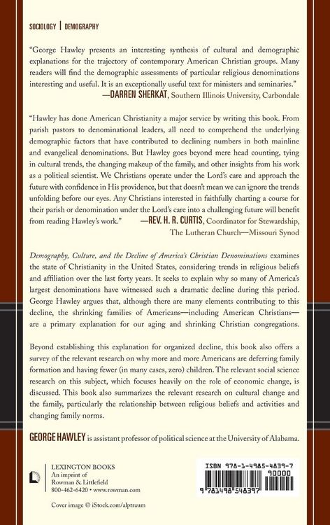 Produktbild: Demography, Culture, and the Decline of America's Christian Denominations