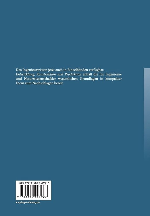 Produktbild: Das Ingenieurwissen: Entwicklung, Konstruktion und Produktion